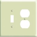 Leviton Leviton Ivory 2 gang Nylon Duplex/Toggle Wall Plate 0PJ18-00I